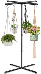 Plant Hanger Indoor, 59" Tall Hanging Plant Stand Heavy Duty Metal Indoor Plant Hanger Stand Hanging Plant Holder with 8 Hooks Hanging Planters for Indoor Plants Bedroom Living Room Balcony by OugeWood