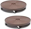 DeVaultEnterprises Devault 23.5 Inch Plant Dolly Multi-Pack, Heavy Duty Rolling Plant Caddy with Wheels for Large Pots and Planters, 500 lb Capacity, Made in USA (4, Espresso) by Unknown
