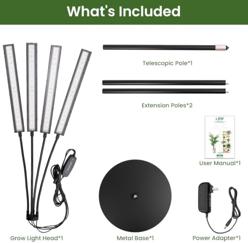 LBW Grow Lights for Indoor Plants, 75" Tall Full Spectrum Plant Grow Light - Image 7