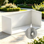 Metal Planter Box with 6 Drainage Hole 36x15x15 Inch, White - Image 5