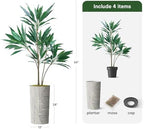 SIGNWIN Artificial Tree in Geometric Pattern Planter, Fake Dracaena Tree Silk Tree for Indoor and Outdoor Home Decoration - 66" Overall Tall (Plant Pot Plus Tree) - Image 3