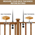 Deck Bird Feeder Hanger for Railing, 31 Inch Clamp on Birdfeeder Poles, Adjustable Fence Deck Hook for Hanging Planter Flower Lantern 2 Packs - Image 3