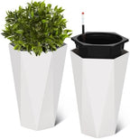 22.4" Tall Planter of 2, Self Watering Pots for Indoor Plants by EcoSummer