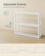 SONGMICS Bamboo Bathroom Shelf, 3-Tier Adjustable Plants Rack - Image 5