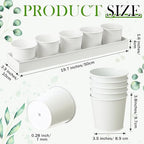 FoldTier 2 Sets Indoor Herb Garden Planter Kit with 10 Metal Pots, White - Image 2