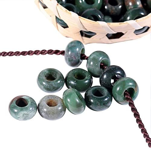 TUMBEELLUWA 40pcs Crystal Stone Large Hole Beads for Jewelry Making 8x14mm - Image 4