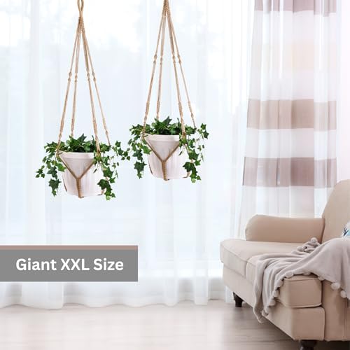 2 Pack Giant XXL Macrame Planter Hanger Large for 15 inch Pot - Image 6