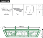4 Pack 24 Inch Window Boxes Planters Railing Planter Box with Adjustable Brackets for Porch Fence Patio Balcony Hanging Flower Baskets with Woven Fabric for Outdoor Garden Decor - Green - Image 4