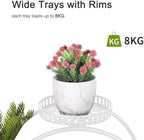 unho Metal Plant Stand 6-Potted: Flower Pot Holder with Wheels - Image 7