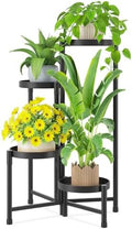 iDavosic.ly Plant Stand Indoor Outdoor, 4 Tier Metal Corner Shelf, Black by iDavosicly