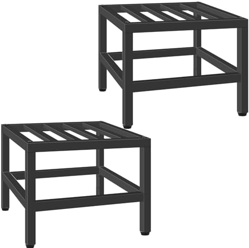 Lilybud--lily Plant Stand Indoor Outdoor, 2 Pcs Heavy Duty Plant Stands Metal Pedestal Stand for Indoor Outdoor, Wrought Iron Flower Stand Display Planter Shelf for Garden Deck Living Room by Lilybud--lily