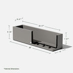 Veradek Block Series Trough Planter - Rectangular Outdoor Window Box - Image 3