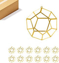 WGV Hanging Geometric Planter Terrarium Bulk Width 5.5" Height 6" Clear Glass Gold Frame DIY Succulent air Plant Miniature Fairy Garden Windowsill Decor Globe 12 Pieces by WGVInternational-OpusGlassware