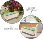 2pcs Rectangular Windowsill Planter Box with Saucer and Drainage Holes - Image 3