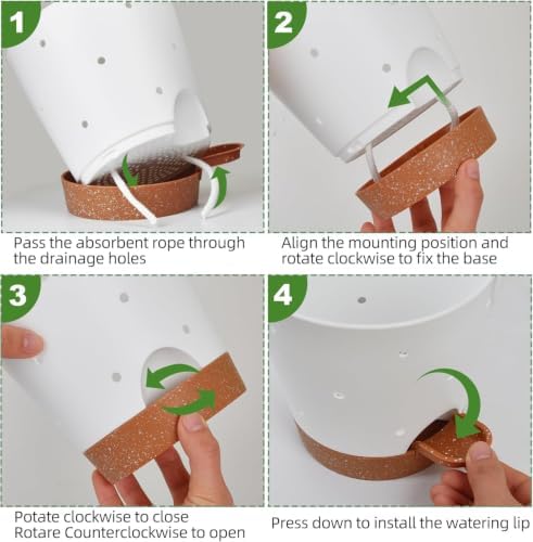 Orchid Pot, 6 Inch Orchid Pots with Holes, 6 Pack Self Watering Plant Pots - Image 7