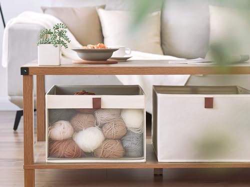 StorageWorks Closet Organizer Bin with Clear Window, Beige, 14.5x14.5x10.25 - Image 6