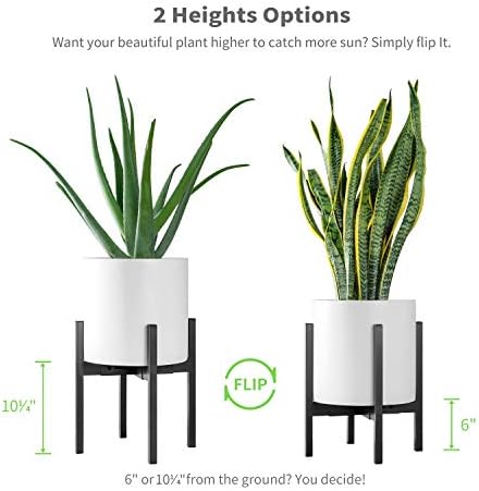 FaithLand Plant Stand, Adjustable Size Fits 8 9 10 11 12 Inches Plant Pot, Metal Planter Stand, Mid Century Expandable Plant Holder Indoor Outdoor, Adjustable Width: 8”-12” - Easy Assembly - Image 4