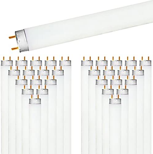 LUXRITE F17T8/841 17W 24 Inch T8 Fluorescent Tube Light Bulb, 4100K 30-Pack by LUXRITE