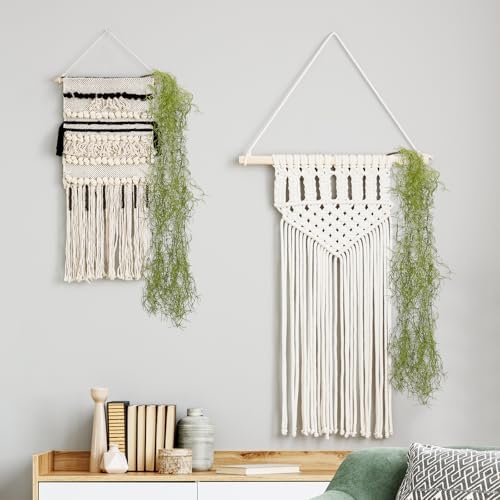 Giegxin Spanish Moss 41'' Fake Hanging Succulents Faux Moss Artificial Succulent Plants Vines Hanging Plants Swamp Decoration Potted Artificial Garland(Grayish Green,12 Pack) - Image 4