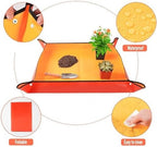 Waterproof Foldable Planting Mat Garden Potting Pad for Flowerpot Transplanting Mixing Soil Plant Pruning Tool for Indoor Plant Repotting(Yellow-3 Size) - Image 5