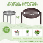iDavosic.ly 6 Tier Large Plant Stand Indoor Outdoor, 10 Inch Tray, Bronze - Image 3