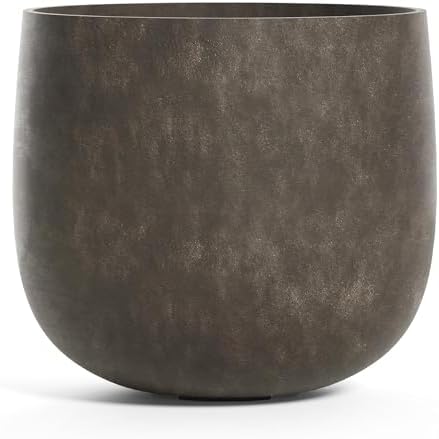 Mondo Round Indoor/Outdoor Planter, 42x40in River Stone by Cosapots