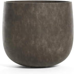 Mondo Round Indoor/Outdoor Planter, 10x9in River Stone by Cosapots