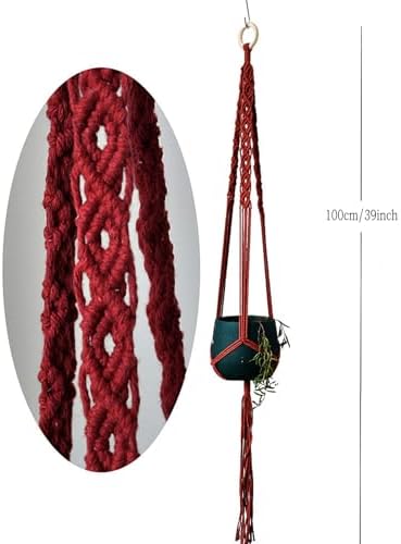 8-Pack Boho Plant Hanger, Macrame Pot Holder,Hanging Planter/Indoor/Balcony/Window Decoration Length 39" (Not Pot and Plant Included) - Image 4