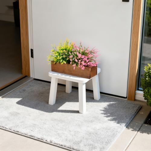 BESPORTBLE Wood Planter Box Set Rustic Wooden Planter Boxes for Indoor Windowsill Balcony Garden Office Decor 11.81 X 4.33 X 6.69 in 2 Pack - Image 5