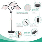 LBW Desk Grow Lights for Indoor Plants, 642 LEDs Full Spectrum Grow Light - Image 6
