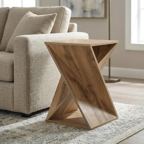 Albany Living Twisted Wood Accent Side Table, Architectural, Natural by AlbanyLiving