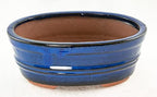 8.25" Oval Dark Blue Stain Glazed Bonsai Pot, Cactus & Succulent Planter + Tray + Rock + Mesh and Wire Combo (658-8B Combo) - Image 7