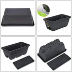 GREANER Rectangular Window Boxes with Trays, 3 Packs Modern Vegetable Planters, 13.8Inch Plastic Flower Boxes Container for Windowsill, Patio, Garden, Balcony, Porch, Indoor and Outdoor Use, Black - Image 5
