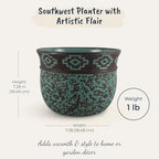 Blue Sky Ceramic Southerwest 6.5" Planter - Image 3