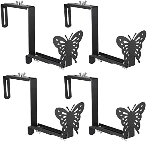 VIVIKEN Planter Box Bracket, Adjustable Window Box Holder with Butterfly by VIVIKEN