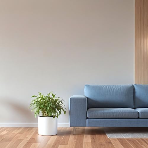 Fox & Fern Large Planter for Indoor or Outdoor, Matte White, 10 Inch - Image 2
