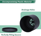 D'vine Dev 6-Pack Black Plastic Planters with Saucers, 4 in, 74-Y-E-3 - Image 4