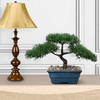 Artificial Bonsai Tree Juniper Faux Plants Indoor Fake Plants Decor with Blue Ceramic Pots for Home Table Office Desk Bathroom Shelf Bedroom Living Room Farmhouse Decorations-Pine - Image 4