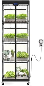 Barrina LP600 Indoor Greenhouse with Grow Light, 5 Tier Stand with Tent by Barrina