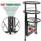 N.B.Y. 3 Tier Metal Plant Stand Indoor Outdoor Fold Waterproof Flower Plant Fit For Garden Balcony Patio Living Room Balcony Office Yard - Image 3