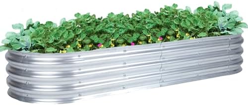 Aoodor Galvanized Raised Garden Bed Kit, Silver - Image 2