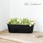 Dahey 15 Inches Railing Planter Box 5 Pcs Metal Hanging Flower Pots, Black - Image 7