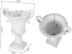 Christopher Knight Home Jorine Patio Planter, Light Concrete Planter, Mid-Centry Gadern Urn, Floral Relif Design, Large Garden Pot, Flower Urn with Drainage Hole for Backyard Home, Antique White - Image 3