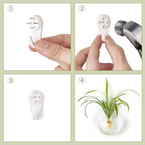 Mkono Wall Hanging Planter Propagation Station Glass Tubes Flower Vase for Hydroponics Plants, Bathroom, Home Office Living Room Decor Gift - Image 6