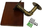CVHOMEDECO. Rustic Vintage Iron Water Pipe with Wooden Board Storage Rack Wall Mounted Display Rack Simple Iron Water Pipe Art Partition Frame. 7-7/8 X 6 X 7 Inch - Image 2