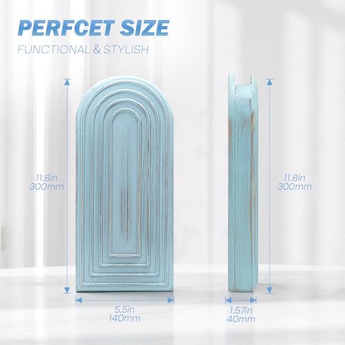 EOSAHR Wall Vase: Wall Planter for Fake Flowers for Living Room Decor, Blue - Image 2