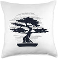 Bonsai Tree Plant Tools Care Kit Set Gifts Ideas Logo Emblem Pots Penjing Indoor Bonsai Throw Pillow, 18x18, Multicolor by Unknown