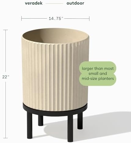 Veradek Demi Series Raised Planter - Round Planter with Stand - Image 2