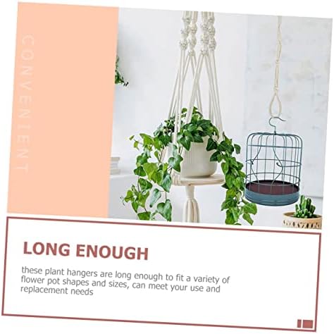 Sosoport 16pcs Indoor Plant Hanger Macrame Flower Pot Holder Macrame Plant Wall Hanger - Image 3