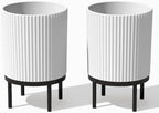 Veradek Demi Series Raised Planter - Round Planter with Stand by VeradekOutdoor
